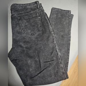 Black Stone-Washed Jeans